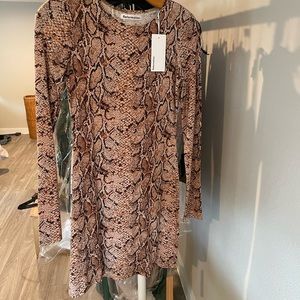 Reformation snake skin pattern mini dress NWT